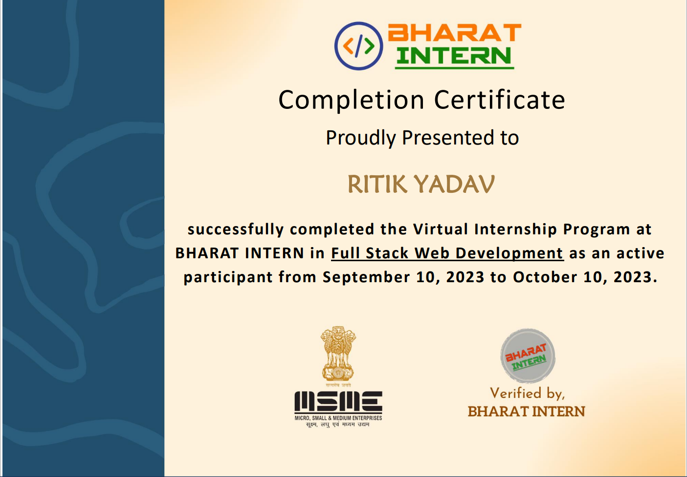 bharat_intern certificate